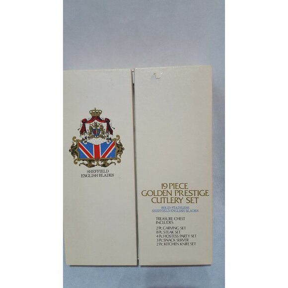 Sheffield English Blades 18 Piece Golden Prestige Cutlery Set Solid Stainless - Picture 2 of 11